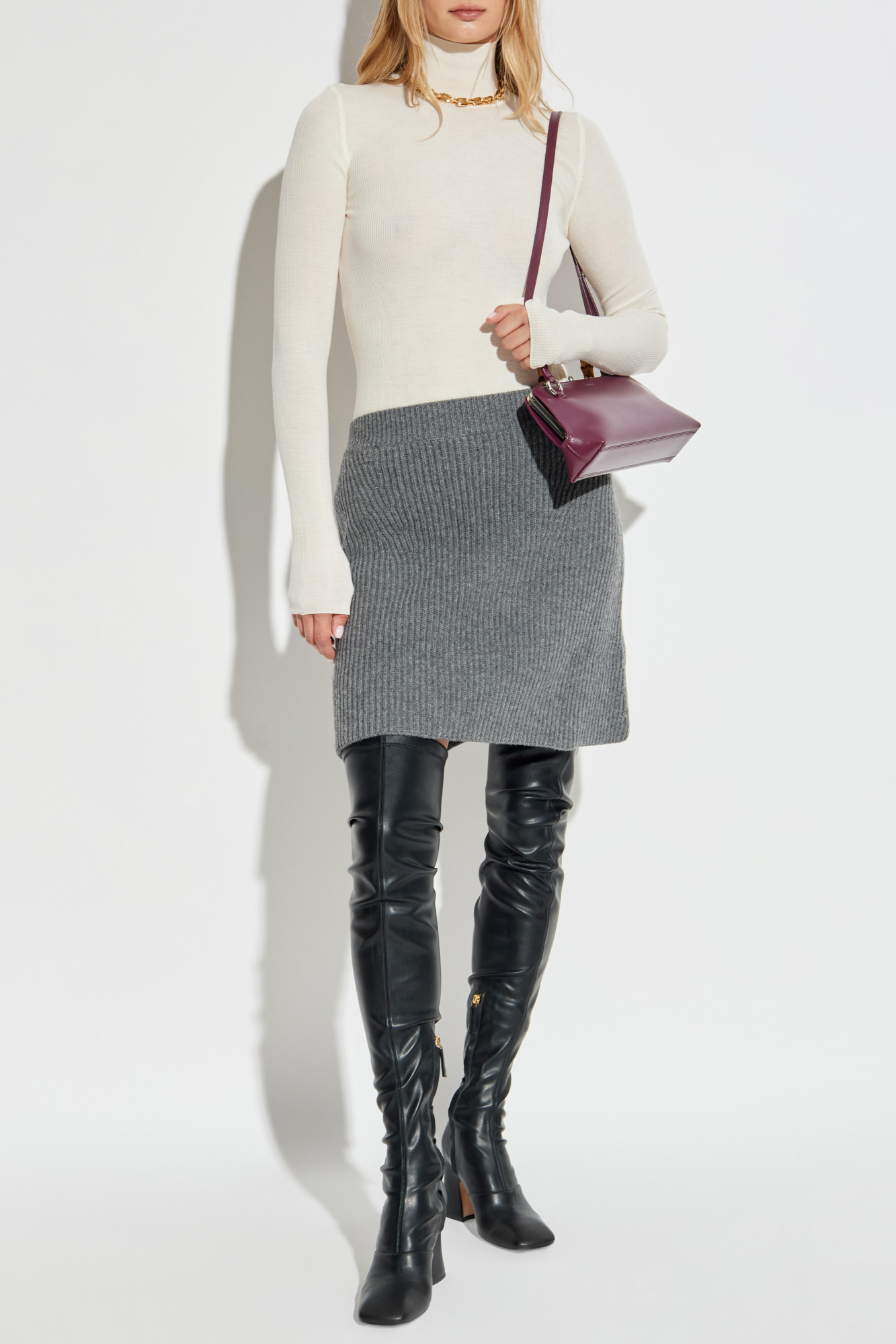 Jil Sander SKIRT - Grey - Medium